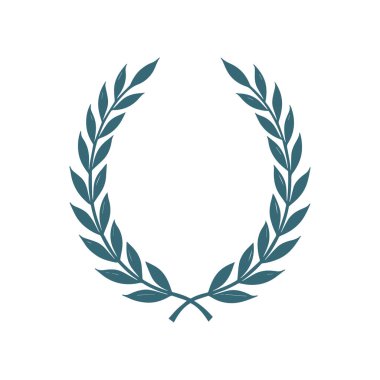 Laurel çelengi siluet vektör tasarımı