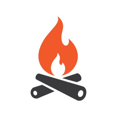 Minimalist Ateş Sembol Simgesi Simgesi