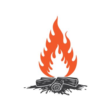  Düz Alev Logosu Tasarımı