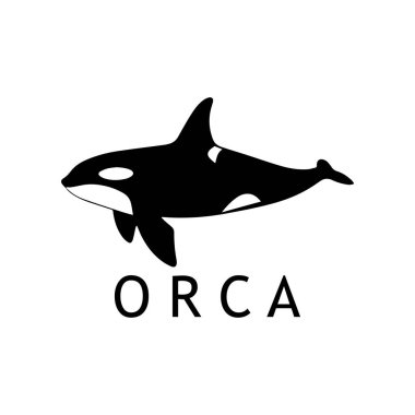 Sanatsal Balina Kuyruğu Logosu Orca Silueti Biçiminde