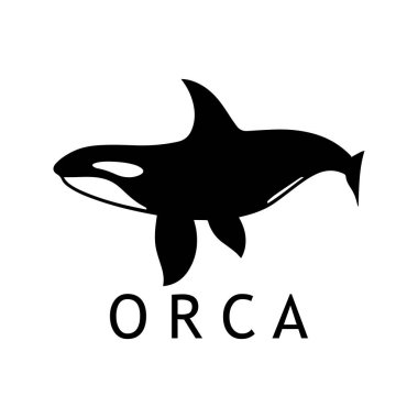 Siyah Gövde ve Fin Detaylı Orca Logosu