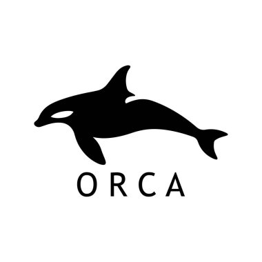 Katil Balina Amblemi Vektör Hattı Basitliği ile tasarlandı