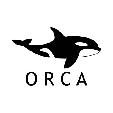 Modern İş Logosu Tasarımı için Orca Balinası Temsili