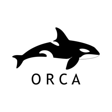Modern İş Logosu Tasarımı için Orca Balinası Temsili