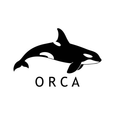 Yaratıcı Denizcilik Projesi için Düz Orka Balina Logosu