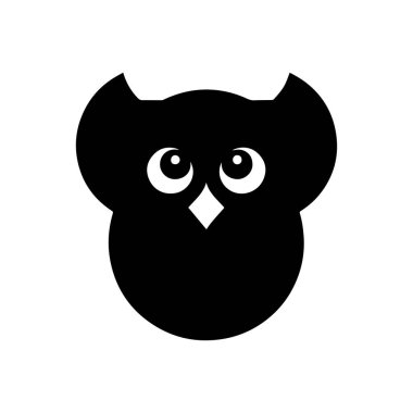 Profesyonel markalaşma kavramı için güçlü kalın baykuş silueti logosu tasarımı