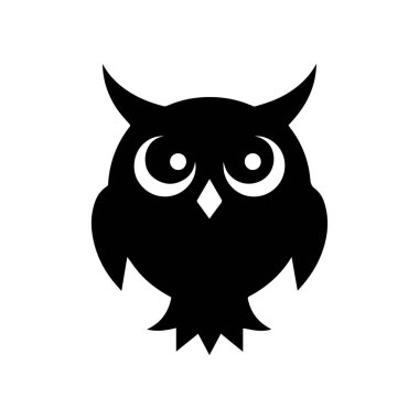 Akıllı kurumsal kimlik markalaşması için minimal siyah baykuş logosu tasarımı