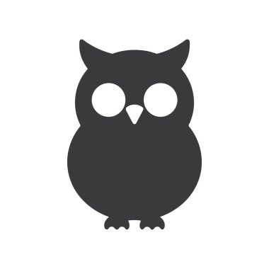 Markalaşma ve eğitim kimliği için eşsiz minimalist baykuş silueti tasarımı