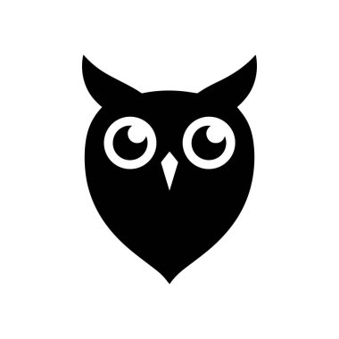 Eğitim için yaratıcı baykuş sembolü logosu bilgelik ve istihbarat amaçları