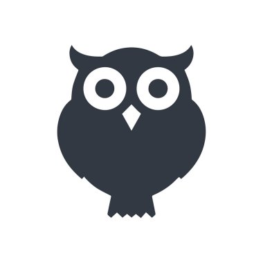 Zarif yaratıcı baykuş logosu bilgi eğitimi ve bilgelik gücünü temsil ediyor.