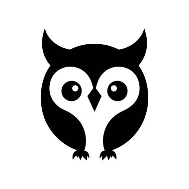 Modern soyut sembolik görünümlü minimalist baykuş logosu tasarımı