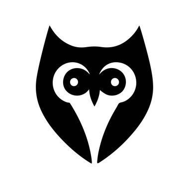 Bilgelik zekası ve profesyonel eğitim için cesur baykuş başı logosu