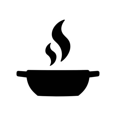 Mutfak aletleri, tencere, spatula ve yemek kaşıkları için logolar. Bir vektör illüstrasyon şablon tasarımı kavramı kullanılarak