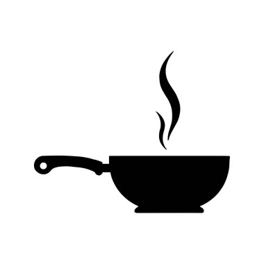 Mutfak aletleri, tencere, spatula ve yemek kaşıkları için logolar. Bir vektör illüstrasyon şablon tasarımı kavramı kullanılarak