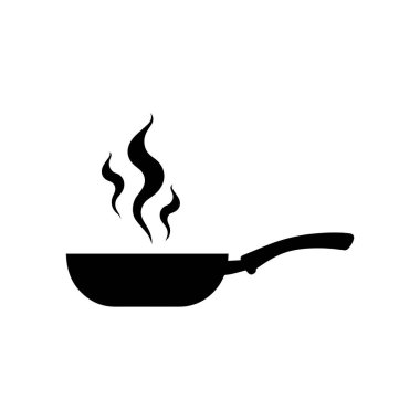 Mutfak aletleri, tencere, spatula ve yemek kaşıkları için logolar. Bir vektör illüstrasyon şablon tasarımı kavramı kullanılarak