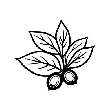 Zarif Minimalist Kahve Fabrikası Logosu Siyah Silueti ile