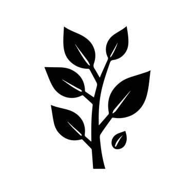 Zarif dairesel botanik desenli Kahve Bitkisi Çelengi Logosu