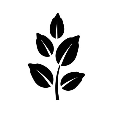 Sanatsal Siyah Bitki Siluetinde Yaratıcı Saklı Kahve Fasulyeleri