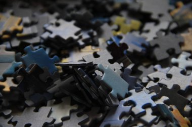 Yapbozun parçalarına yakın çekim