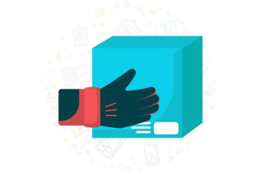 Kartonu ver. Online mağaza teslimat servisi. Malların teslimatı yapılıyor.