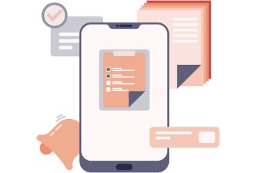 Ofis işleri ve önemli listeleri yönetmek için akıllı telefon işlevi