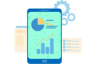 iş diyagramı ve pasta grafiği görüntüleme