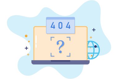 Dizüstü bilgisayar monitörü ve hata kodu 404