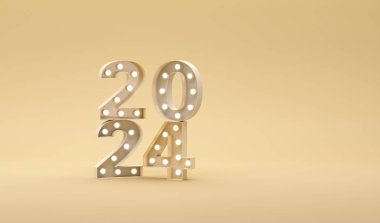 2024 metin arkaplanı. Yeni yıl ve iş konsepti stratejisi. Mutlu yıllar 2024 posteri. Altın 2023 rakamlı Noel arkaplanı.
