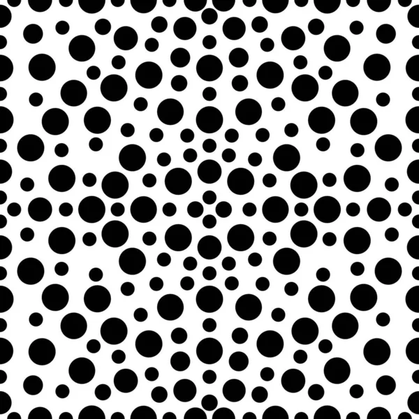Big & Small polka dot pattern background.Black and white seamless polka dot pattern vector.Seamless pattern.Big dots wallpaper.Polka dot motif.Circular figures backdrop.Black and white abstract curved background.Gradient seamless polka dot pattern.