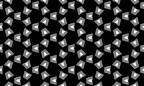 黑色和白色的抽象曲线背景 抽象条纹 几何部落无缝图案 矢量的黑白背景 无限纹理可用于墙纸 花纹填充物 — 图库照片