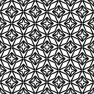 İnce düz çizgilerle soyut geometrik desen. Siyah renkli stil. Kusursuz doğrusal desen. Geleneksel sanata dayalı kusursuz geometrik süs. Geometrik desen..