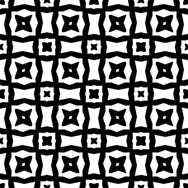黑白抽象曲线背景 抽象条纹 几何部落无缝模式 抽象黑白背景 无限纹理可用于墙纸 图案背景 表面纹理 单色几何装饰 — 图库照片