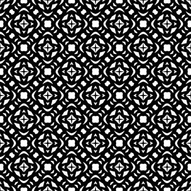 Soyut geometrik dikişsiz kalıp kare, eşkenar dörtgen simetri siyah ve beyaz arkaplan. Moda monokrom çizgi çizimi. Soyut Geometrik Arkaplan Tasarımı. Vektör Kusursuz Siyah ve Beyaz Desenli. Siyah beyaz köşegen ile soyut dikişsiz desen..