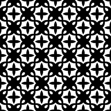 Soyut geometrik dikişsiz kalıp kare, eşkenar dörtgen simetri siyah ve beyaz arkaplan. Moda monokrom çizgi çizimi. Soyut Geometrik Arkaplan Tasarımı. Vektör Kusursuz Siyah ve Beyaz Desenli. Siyah beyaz köşegen ile soyut dikişsiz desen..
