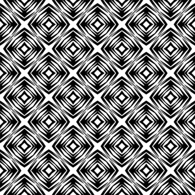 Soyut geometrik dikişsiz desen. Kalın çizgilerle modern geometrik arkaplan. Pürüzsüz Rus tarzı siyah Geometrik arkaplan. Döşemesiz desen. Siyah ve beyaz geometrik arkaplan. Operasyon sanatında geometrik fayans. İllüzyonlu arkaplan Grafik modern.