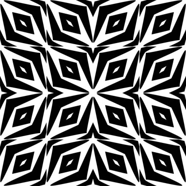 Kusursuz Siyah ve Beyaz Düzensiz Yuvarlak Çizgiler Soyut Arkaplan Deseni. Çizgili elementlerden tekrarlanan geometrik fayanslar. Modern stil soyut dokular. Tekrarlayan geometrik çizgili elementler. Kusursuz Siyah ve Beyaz.