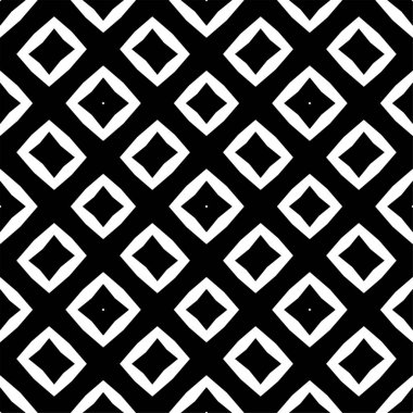 Kusursuz Siyah Beyaz Düzensiz Yuvarlak Çizgiler Soyut Arkaplan Desensiz Desen. Modern stil soyut doku. Çizgili elementlerden geometrik fayanslar tekrarlanıyor. Eğimli çizgiler geometrik desen ve ince düz çizgiler.. 