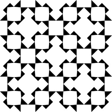 Kusursuz Siyah ve Beyaz Düzensiz Yuvarlak Çizgiler Soyut Arkaplan Örnekleri. Kusursuz desen. Modern stil soyut doku. Çizgili elementlerden geometrik fayanslar tekrarlanıyor.