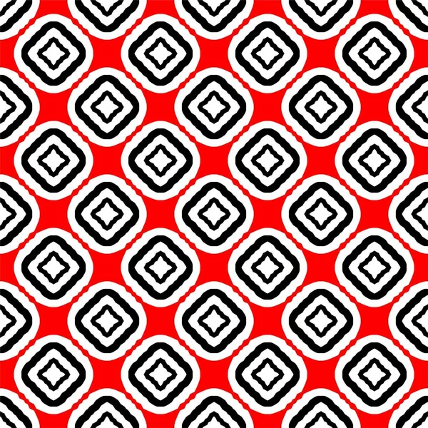 Abstract concept monochrome geometric pattern. Black Red white minimal background. Creative illustration template. Seamless stylish texture. For wallpaper, surface, web design, textile, decor.