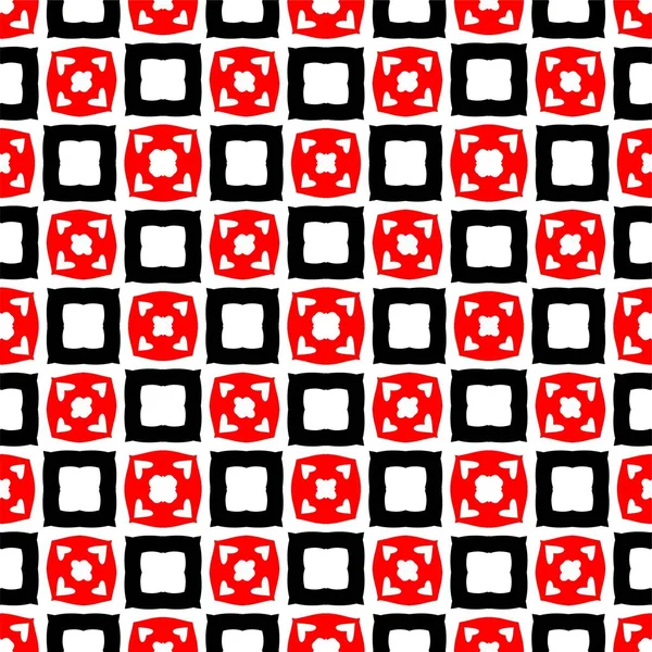 Abstraktní Koncept Monochromatického Geometrického Obrazce Černá Červená Bílá Minimální Pozadí — Stock fotografie