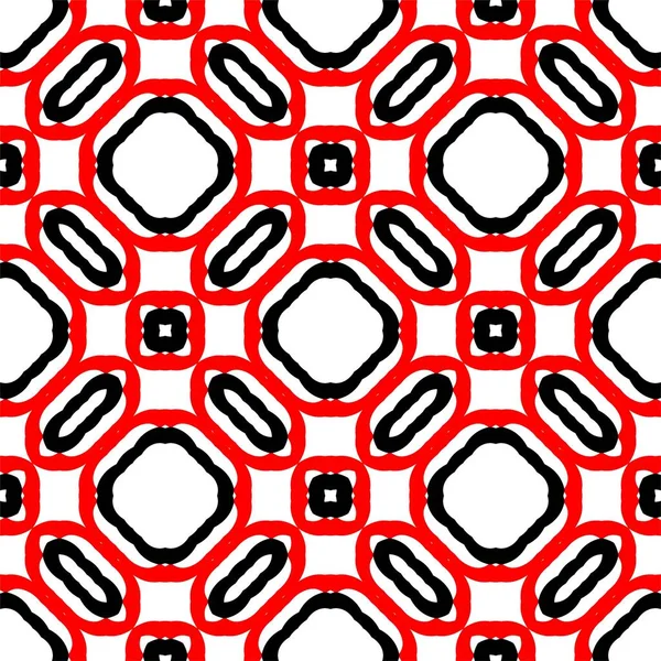 Abstract Concept Monochroom Geometrisch Patroon Zwart Rood Wit Minimale Achtergrond — Stockfoto