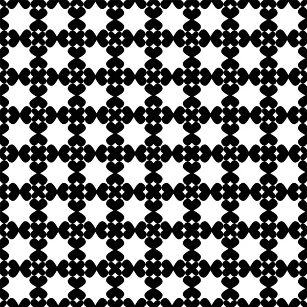 Absztrakt Geometrikus Zökkenőmentes Minta Négyzet Rombusz Szimmetria Fekete Fehér Hátter — Stock Fotó