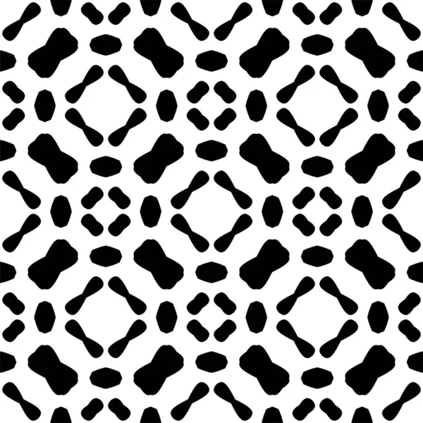 Abstract Geometric Seamless Pattern Square Rhombus Symmetry Black White Background — Stock Photo, Image