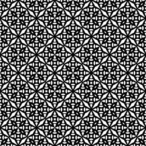Абстрактний Геометричний Безшовний Візерунок Квадратний Румбрій Симетрія Чорно Білий Фон — стокове фото