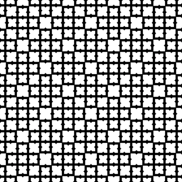 Abstract Geometric Seamless Pattern Square Rhombus Symmetry Black White Background — Stock Photo, Image