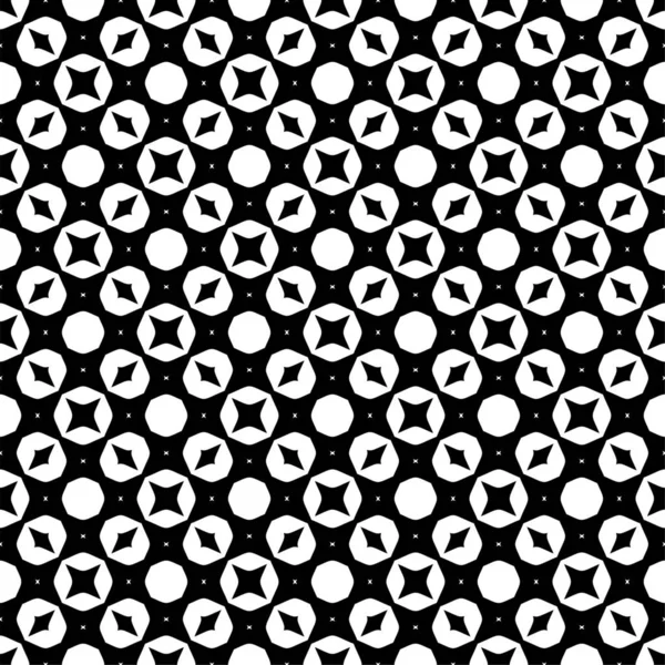 Absztrakt Geometrikus Zökkenőmentes Minta Négyzet Rombusz Szimmetria Fekete Fehér Háttér — Stock Fotó