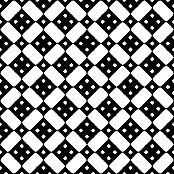 Abstrakte Geometrische Nahtlose Muster Quadratisch Rautenförmig Symmetrie Schwarz Und Weiß — Stockfoto