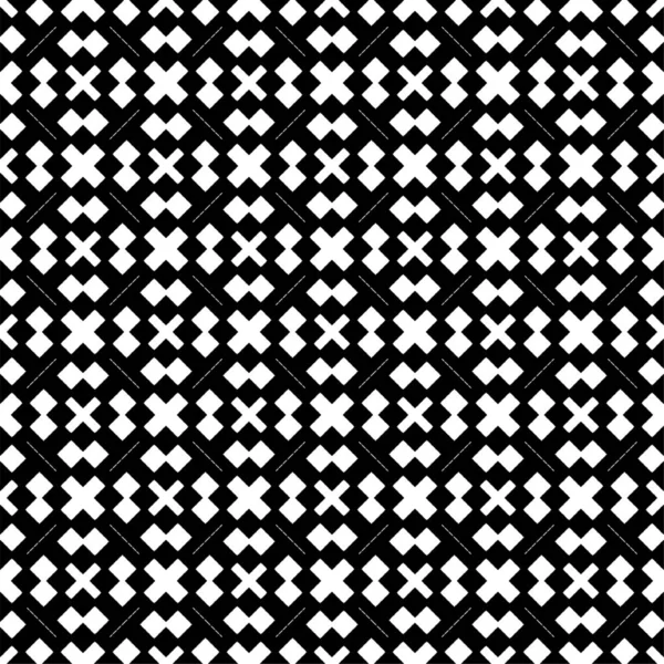 Abstract Geometrisch Naadloos Patroon Vierkant Rhombus Symmetrie Zwart Wit Achtergrond — Stockfoto