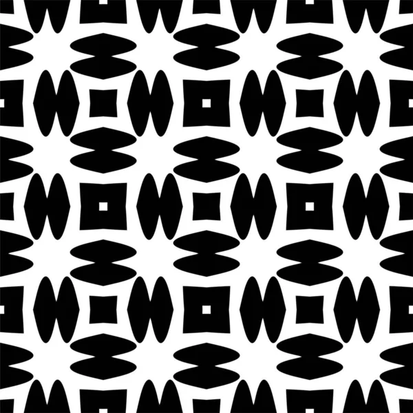 几何无缝正方形 菱形对称黑白背景 趋势单色线格 抽象几何背景设计 无缝黑白图案 斜黑色带无缝图案 现代几何图案 — 图库照片