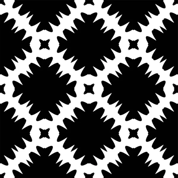 Abstrakcyjny Geometryczny Bezszwowy Wzór Kwadratowy Romb Symetria Czarno Białe Tło — Zdjęcie stockowe